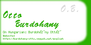 otto burdohany business card